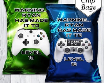 Video Game Chip Bags | Video Game Treat Bags | Video Game Favor Bags | Video Game Party | Video Game Party Favors | Game On | Video Game