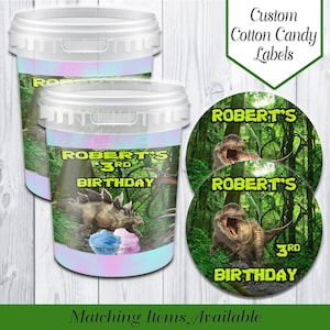 Dinosaur Cotton Candy Labels | Dinosaur Birthday Party | Dinosaur Party Favors | Dinosaur Candy favors | Dinosaur Printables | Digital