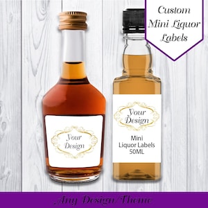 Mini Liquor Bottle Labels | Liquor Labels | Tequila Labels | Vodka Labels | Whiskey Labels | Adult Party | Birthday Favors | Printable