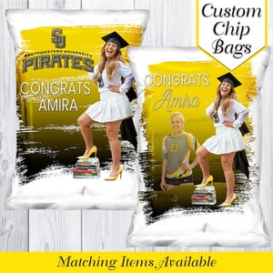 2025 Graduation Chip Bags | Graduation Party | High School Grad | College Grad | Class of 2025 | Graduation Favors | Printable | Digital
