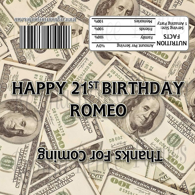 Money Theme Candy Bar Wrappers Money Bags Money Money Etsy