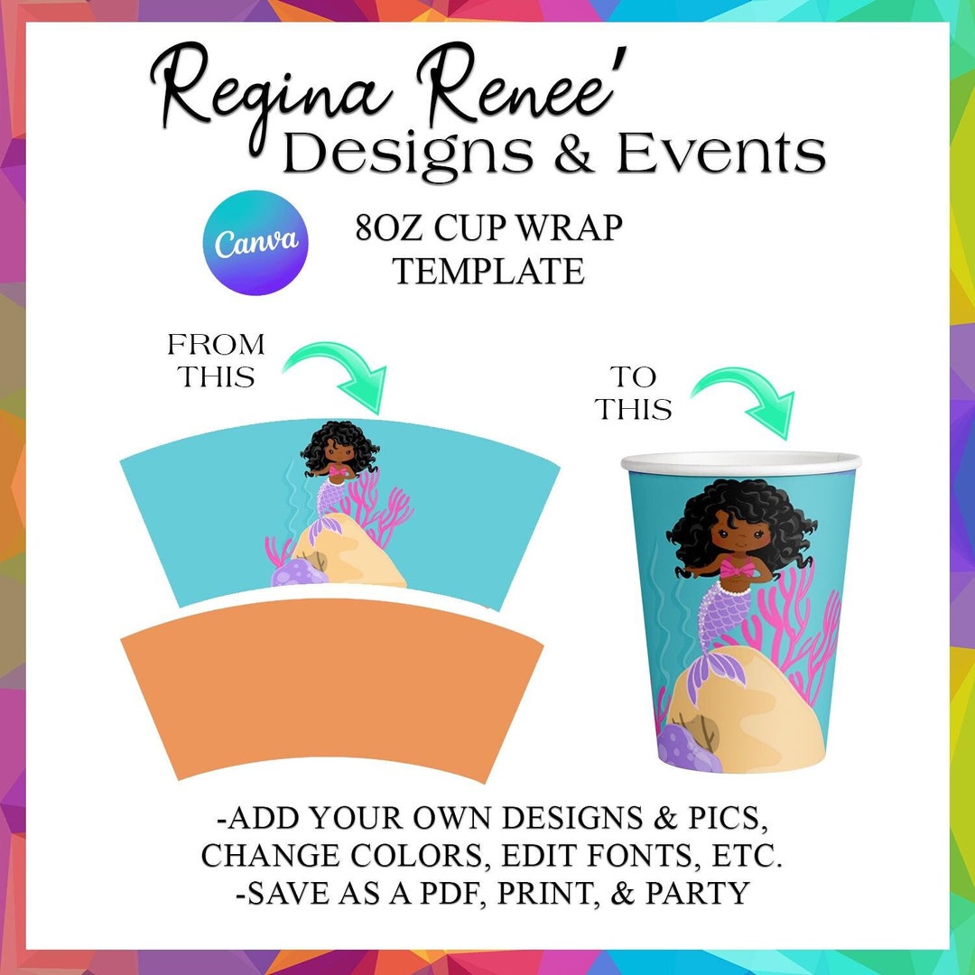 Canva Party Paper Cup Template | Party Cup Template | Custom Cup ...