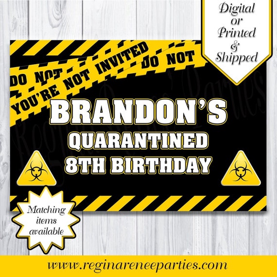 Quarantine birthday banner deals