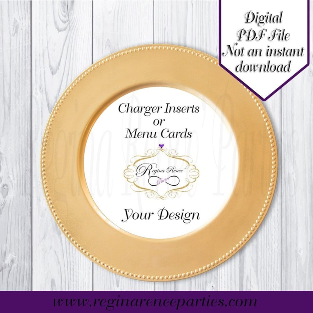 Charger Plate Inserts & Menu Cards Charger Inserts Menu Cards Weddings