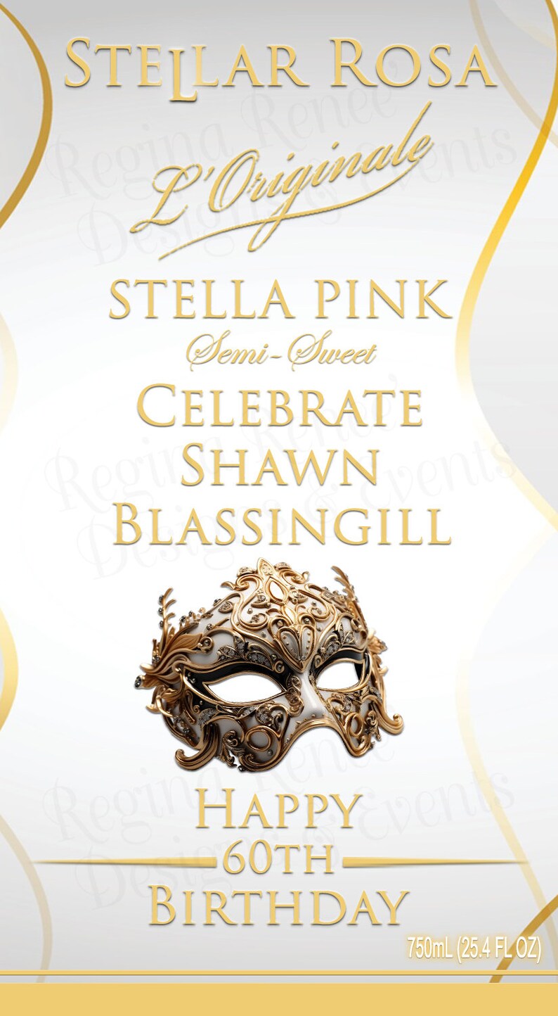 Stella Rosa Editable Label Stellar Woman Wine Bottle Labels | Wine Labels | Custom Labels | Wine ...