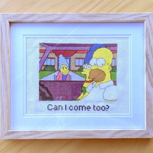 Simpsons &#39;Can I come too?&#39; Cross Stitch Pattern -PDF PATTERN ONLY-