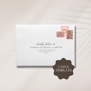 A7 Envelope Addressing Template for Canva | Address Template DIY Bride | Editable
