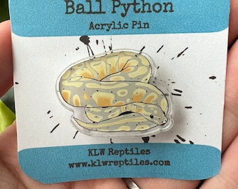Ball Python Acrylic Pin || Snake Acrylic Pin