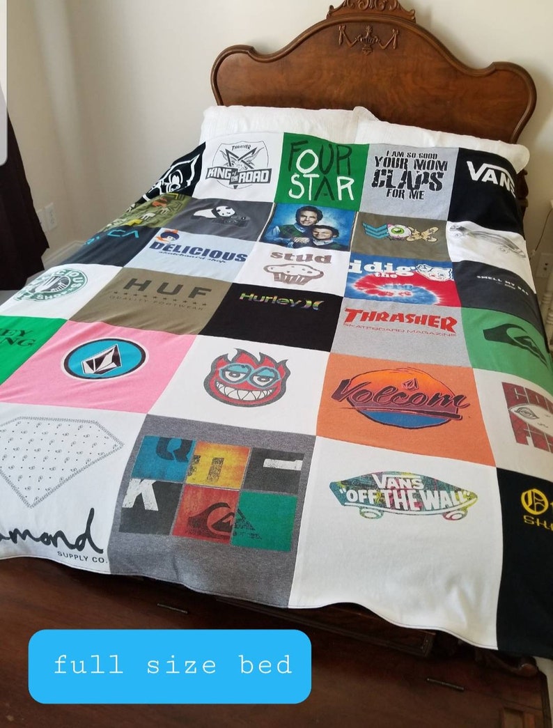 Tshirt blanket size 5' x 6' Etsy