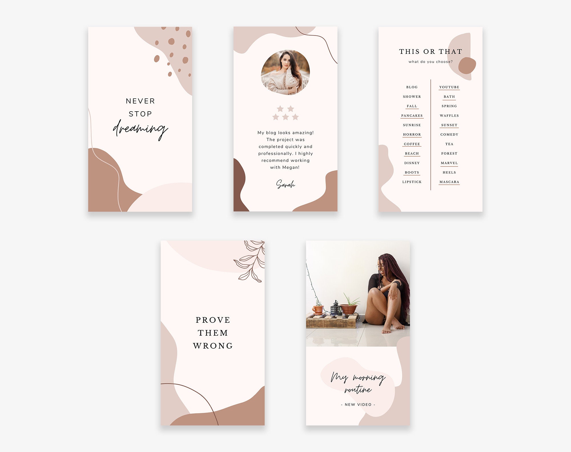 Earthy Tones Instagram Story Canva Template Instagram Story | Etsy