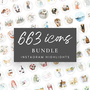 美しい Instagram ストーリー ハイライト アイコン、Instagram ハイライト、Instagram ハイライト カバー、水彩画ストーリー カバー セット、即時ダウンロード