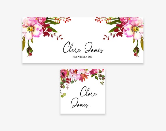 Facebook Cover Watercolor Flowers Facebook Banner Fb Cover Etsy