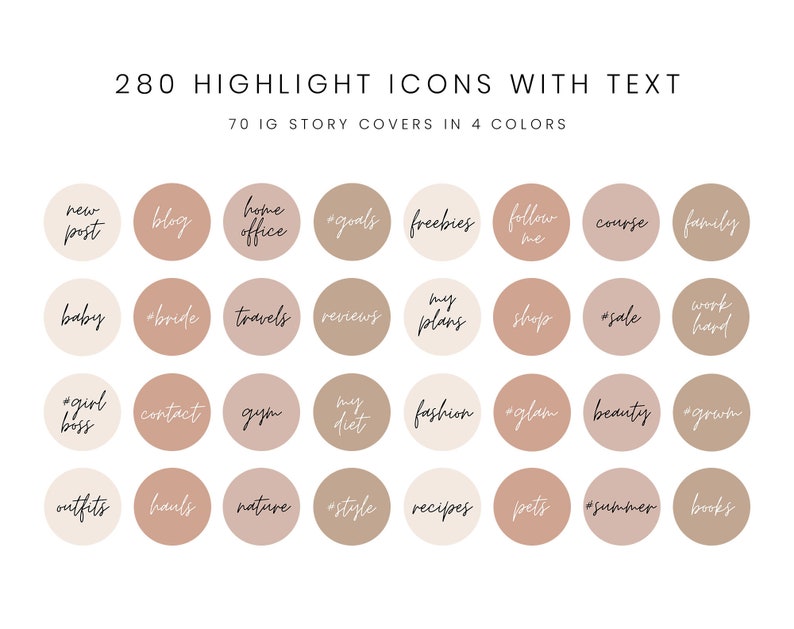 Earth Tones Instagram Story Highlight Icons Autumn IG - Etsy