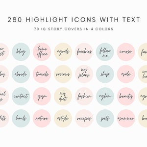 Pastel Instagram Story Highlight Icons Hand Drawn Highlight Icons ...