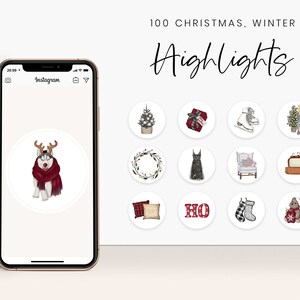Instagram story highlight icons | Christmas tree | Winter Instagram story covers | Instagram highlight icons | Hygge christmas