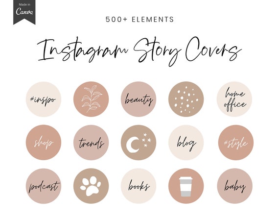 Earth Tones Instagram Story Highlight Icons Autumn IG | Etsy