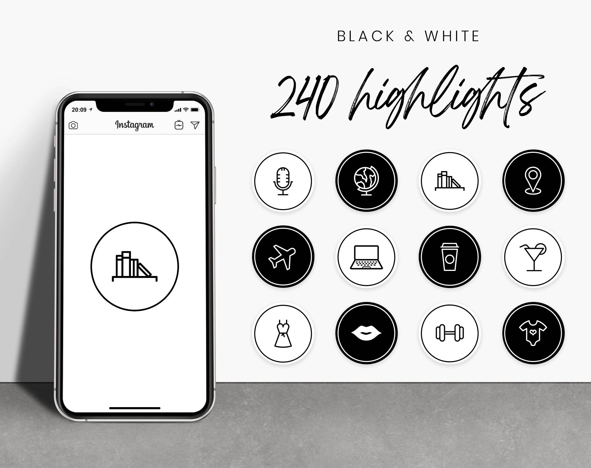 Instagram Story Highlight Icons 240 Instagram Highlights Icons White