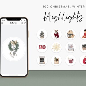 Icônes de mise en évidence de l'histoire Instagram | Sapin de Noël | Couvertures de l'histoire Instagram d'hiver | Icônes de surbrillance Instagram | Noël hygge