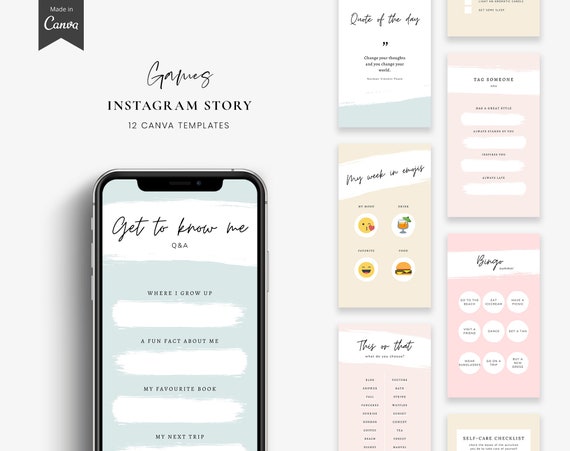Instagram story Canva template Instagram story templates | Etsy