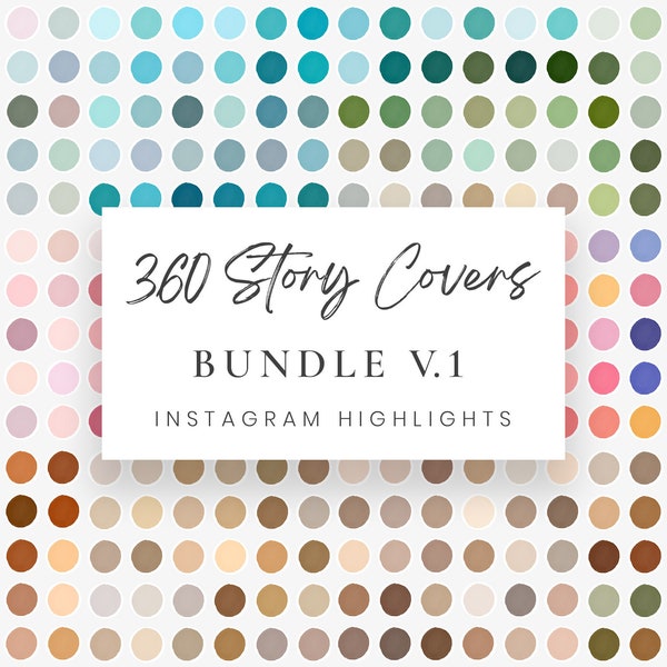 360 Instagram highlight covers, Aesthetic Instagram story highlight icons, Story covers, Earth tones Instagram highlights, Instant download