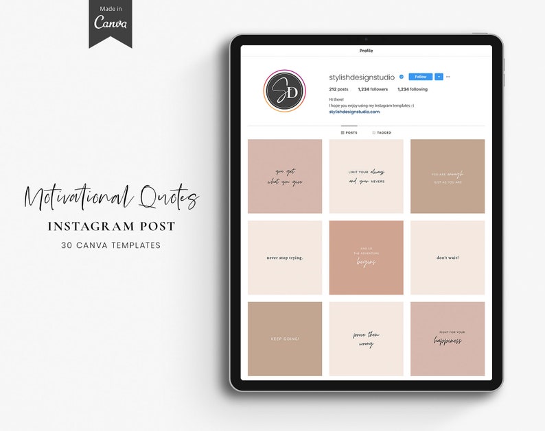 Canva template Instagram Instagram post quotes Instagram | Etsy