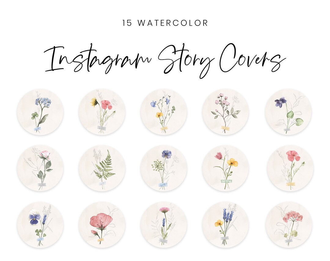Instagram Story Highlight Icons Floral Instagram Story Etsy