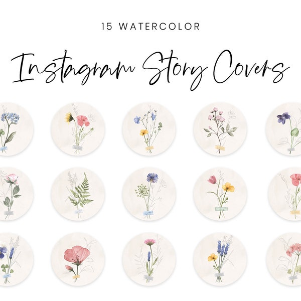 Instagram story highlight icons | Floral Instagram story highlights covers | Instagram highlights icons | Instant download highlight icons