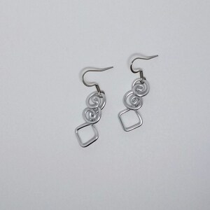 Geometric Earrings, Handmade Jewelry, Lightweight Earrings, Unique Earrings, Cute Earrings