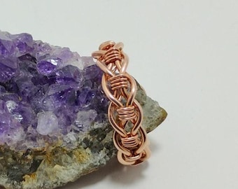 Wire Wrapped Copper Ring, Handmade Ring, Copper Jewelry, Copper Ring
