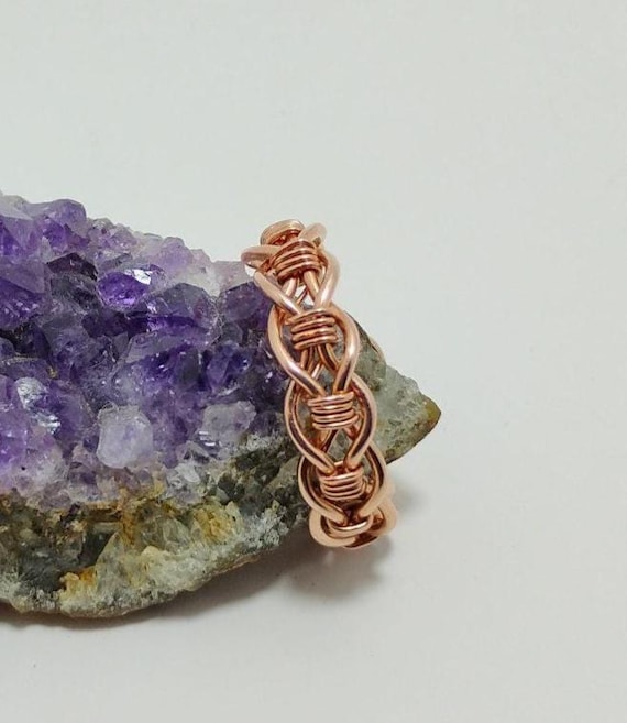 Wire Wrapped Copper Ring, Handmade Ring, Copper Jewelry, Copper Ring