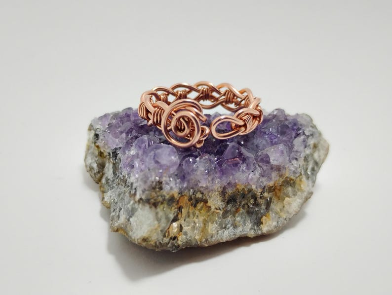 Wire Wrapped Copper Ring, Handmade Ring, Copper Jewelry, Copper Ring bild 4