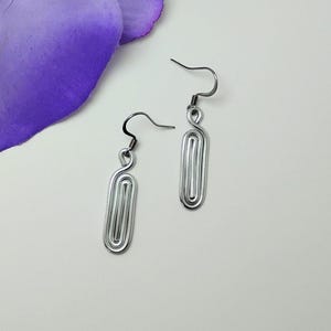 Minimalist Earrings, Handmade Jewelry, Lightweight Earrings, Dangle Earrings, Aluminum Jewelry