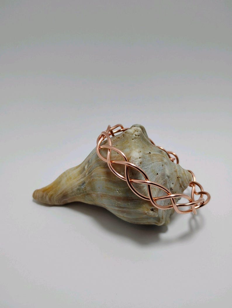 Braided Copper Bracelet, Handmade Wire Bracelet, Copper Cuff Bracelet, Copper Bracelet image 3
