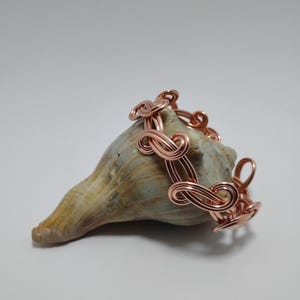Unique Wire Wrapped Copper Cuff, Handmade Bracelet, Copper Cuff, Pure Copper Jewelry