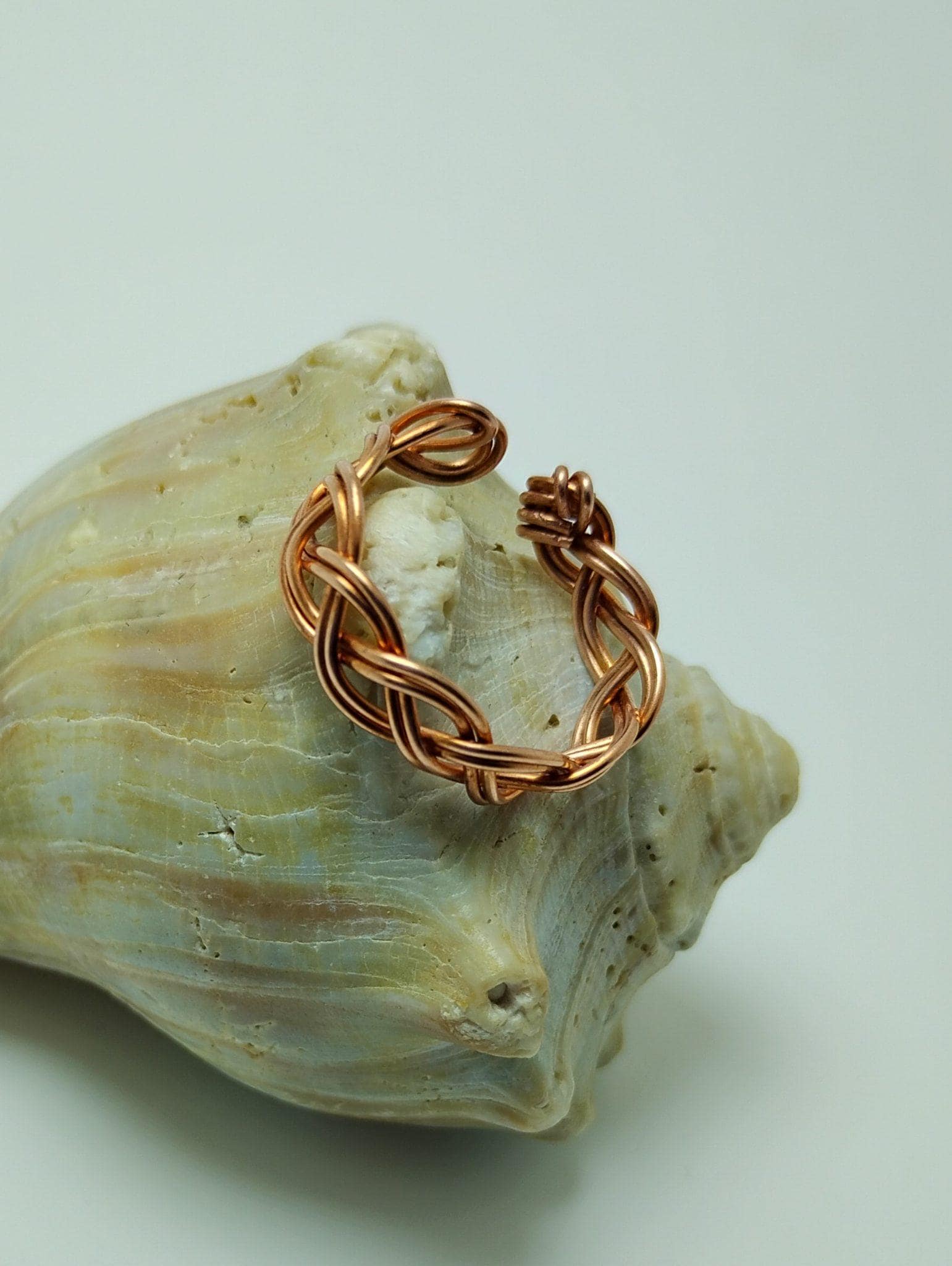 Braided Copper Ring, Wire Wrapped Ring, Handmade Ring, Copper Jewelry ...