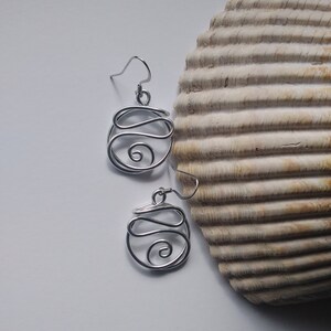 Unique Dangle Earrings, Lightweight Earrings, Aluminum Earrings, Casual Earrings, Handmade Jewelry