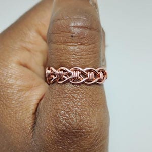 Wire Wrapped Copper Ring, Handmade Ring, Copper Jewelry, Copper Ring bild 6