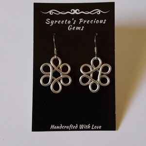 Unique Earrings, Clover Earrings, Lightweight Earrings, Simple Dangle Earrings