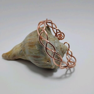 Braided Copper Bracelet, Handmade Wire Bracelet, Copper Cuff Bracelet, Copper Bracelet image 1