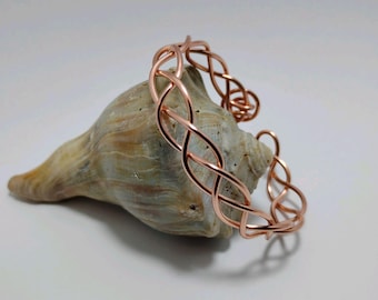 Braided Copper Bracelet, Handmade Wire Bracelet, Copper Cuff Bracelet, Copper Bracelet