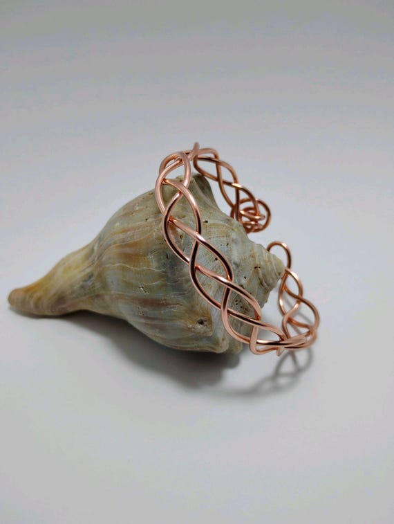 Braided Copper Bracelet, Handmade Wire Bracelet, Copper Cuff Bracelet, Copper Bracelet