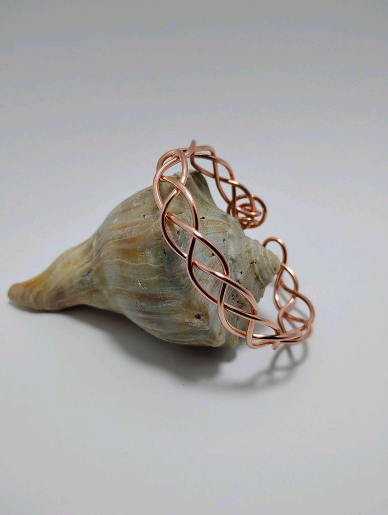 Braided Copper Bracelet, Handmade Wire Bracelet, Copper Cuff Bracelet, Copper Bracelet image 1