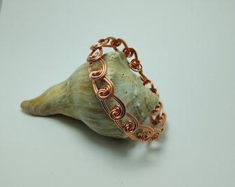 Twisted Wire Copper Bracelet, Handmade Copper Bracelet, Wire Wrapped Bracelet, Copper Cuff Bracelet, Handmade Cuff, Cuff Bracelet,