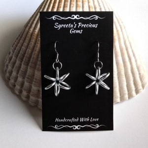 Small Flower Earrings, Aluminum Earrings, Dangle Earrings, Drop Earrings, Unique Jewelry