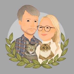 Couple portrait, Couple Illustration, Family Portrait, Wedding gift, Custom Family Portrait, Custom Couple Portrait, Personalized Portrait image 4