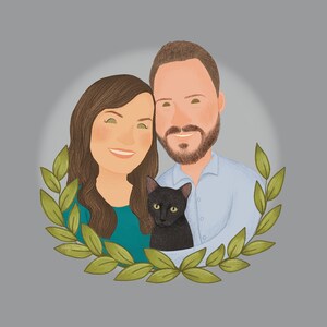 Couple portrait, Couple Illustration, Family Portrait, Wedding gift, Custom Family Portrait, Custom Couple Portrait, Personalized Portrait image 2