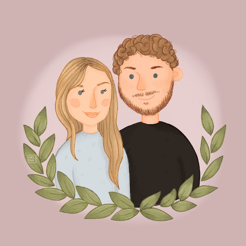 Couple portrait, Couple Illustration, Family Portrait, Wedding gift, Custom Family Portrait, Custom Couple Portrait, Personalized Portrait image 7