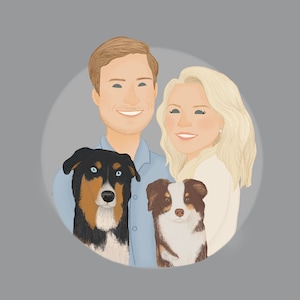 Couple portrait, Couple Illustration, Family Portrait, Wedding gift, Custom Family Portrait, Custom Couple Portrait, Personalized Portrait image 1