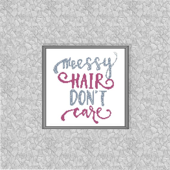 Messy Hair Dont Care Mom Birthday Quote Etsy