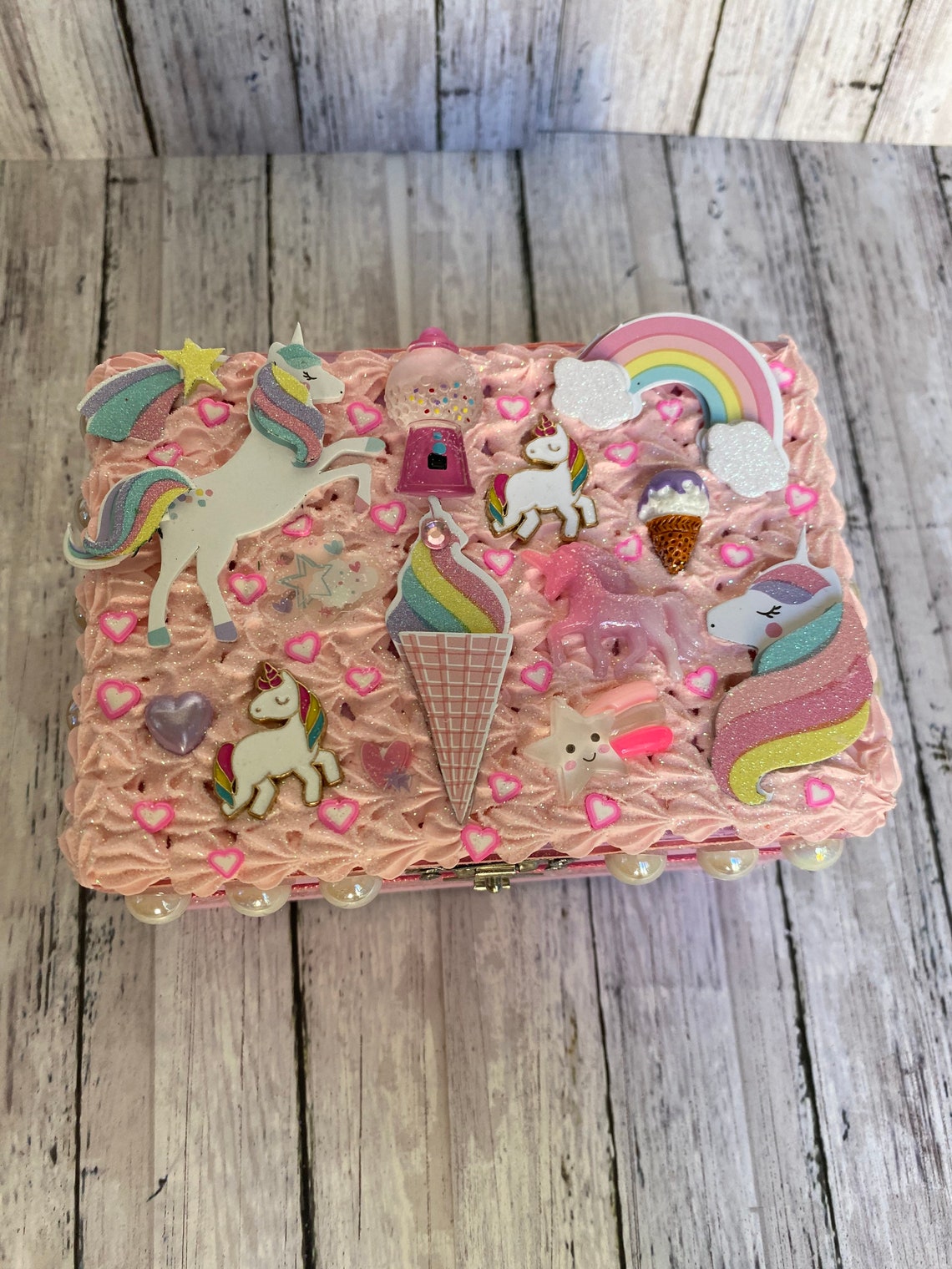 Light Purple Unicorn Charmed Jewelry Box Etsy